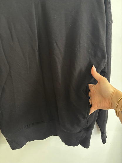 Paper Label Boyfriend Fit Black Sweatshirt | Sz XS (fits a Small)