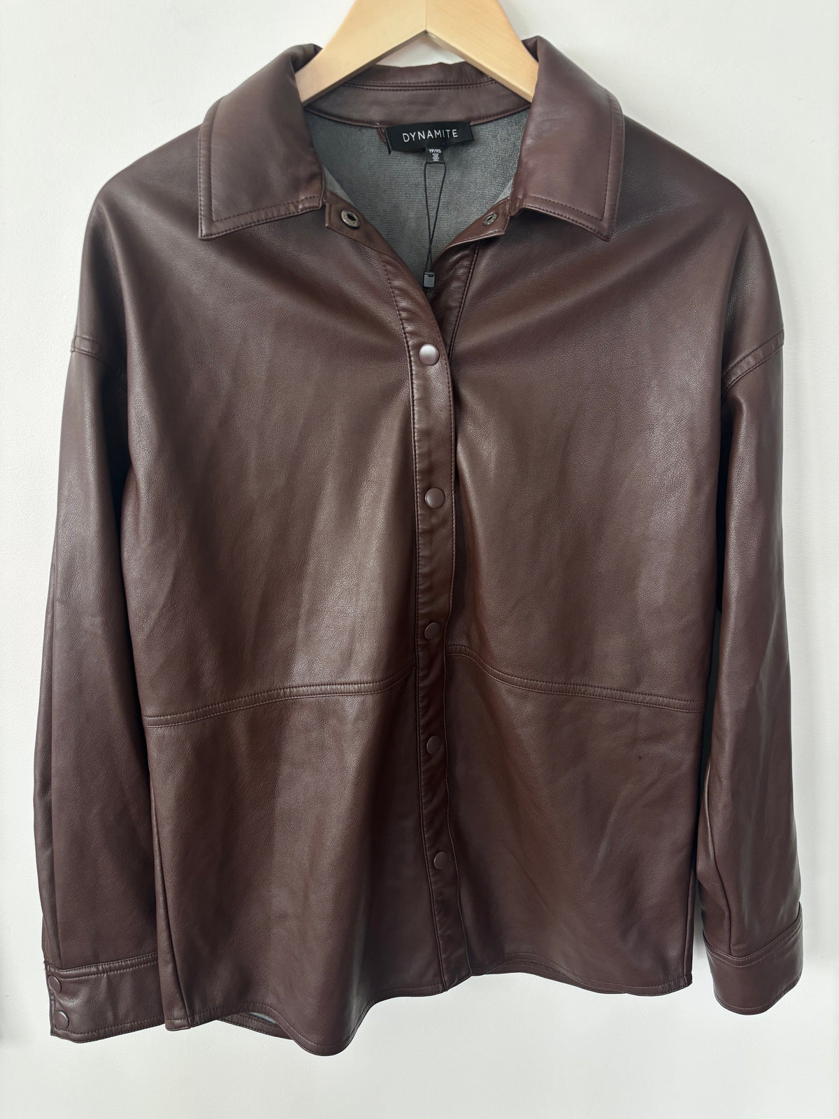 Dynamite Vegan Leather Jacket  | Sz XS (fits oversized)