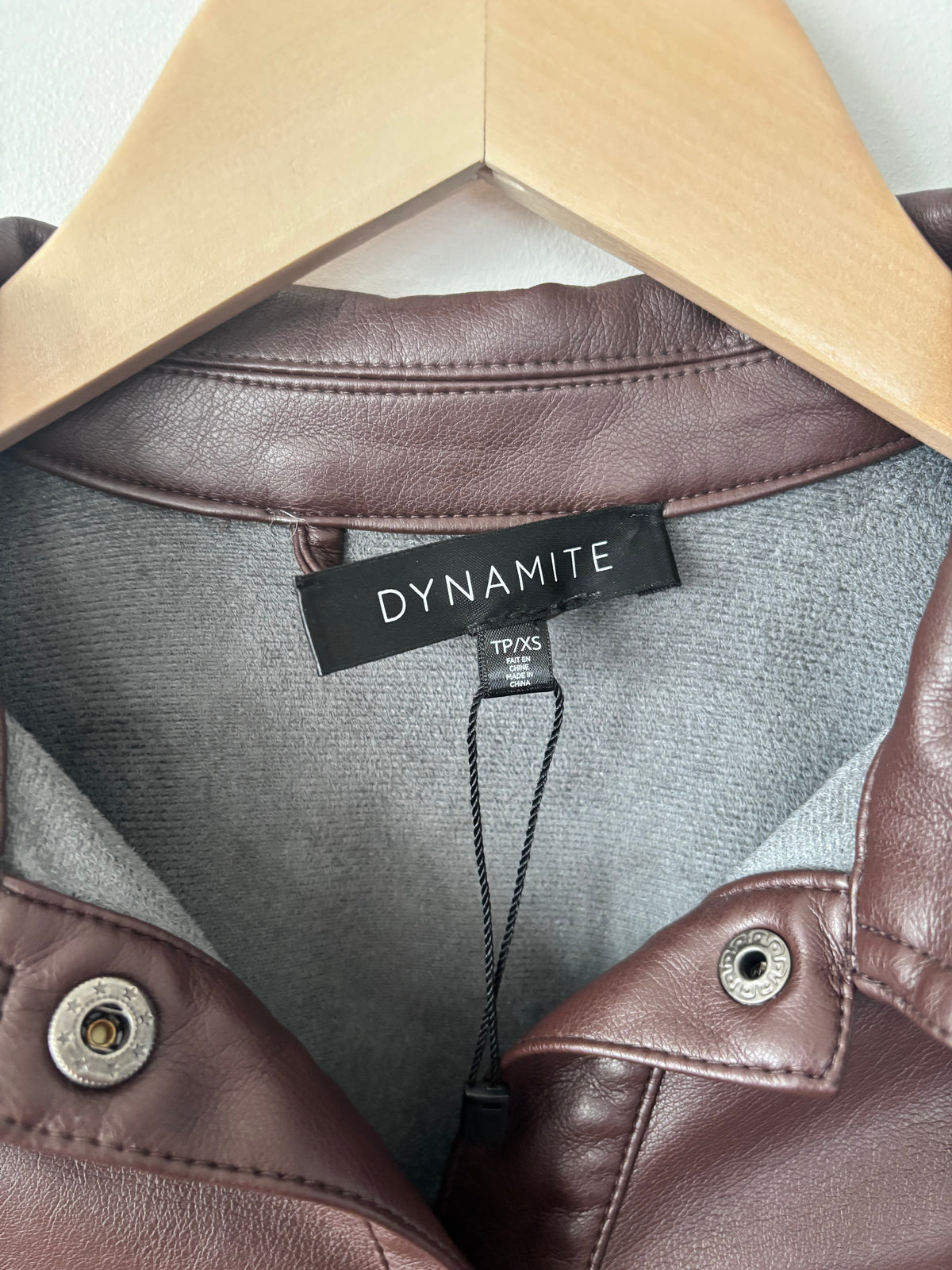 Dynamite Vegan Leather Jacket  | Sz XS (fits oversized)