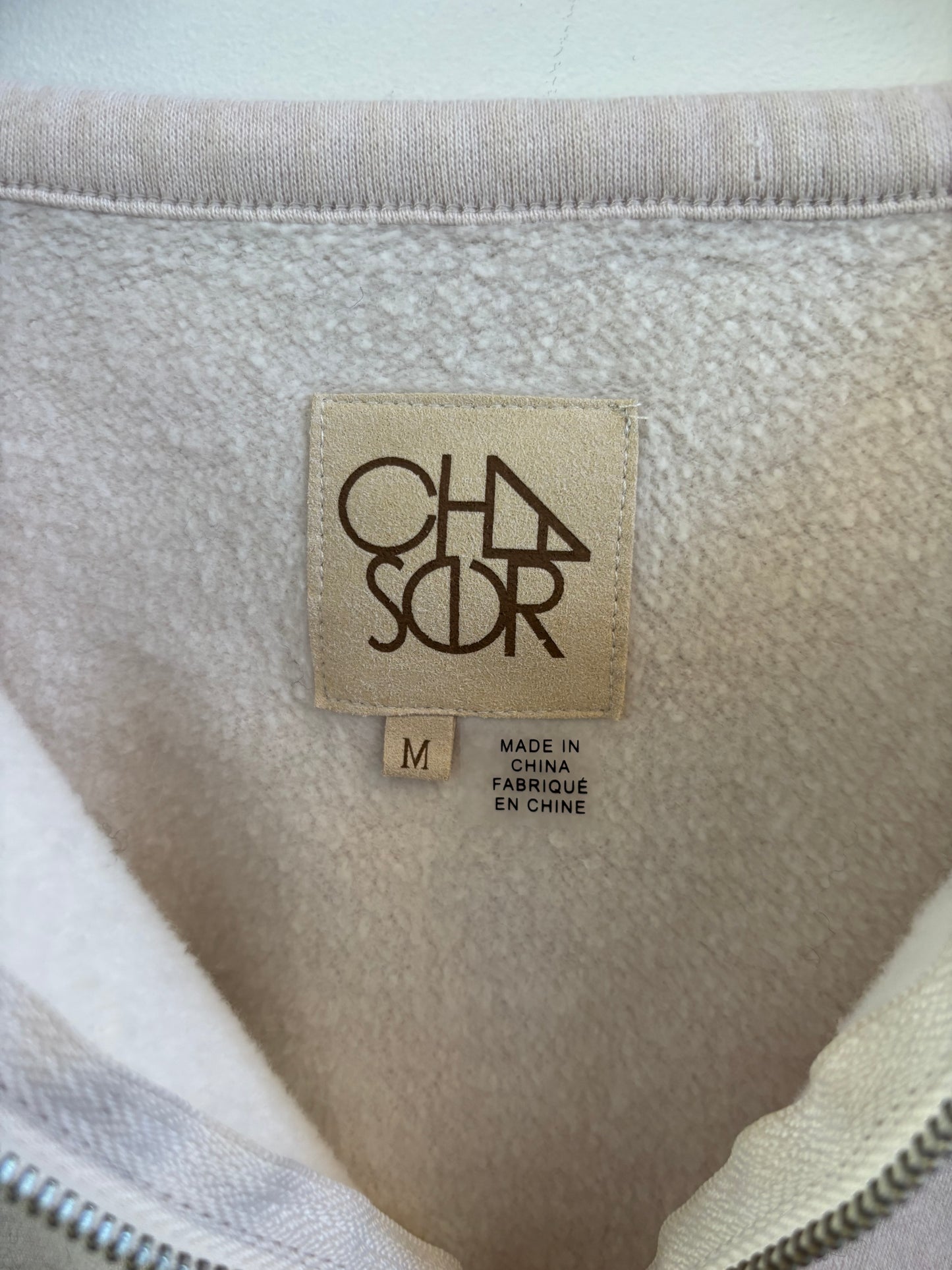 Chaser 1/2 Zip Cotton Cashmere Blend Sweater | Medium (O170W10)