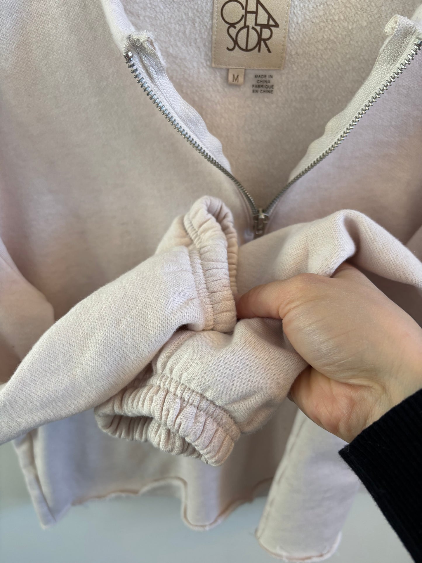 Chaser 1/2 Zip Cotton Cashmere Blend Sweater | Medium (O170W10)