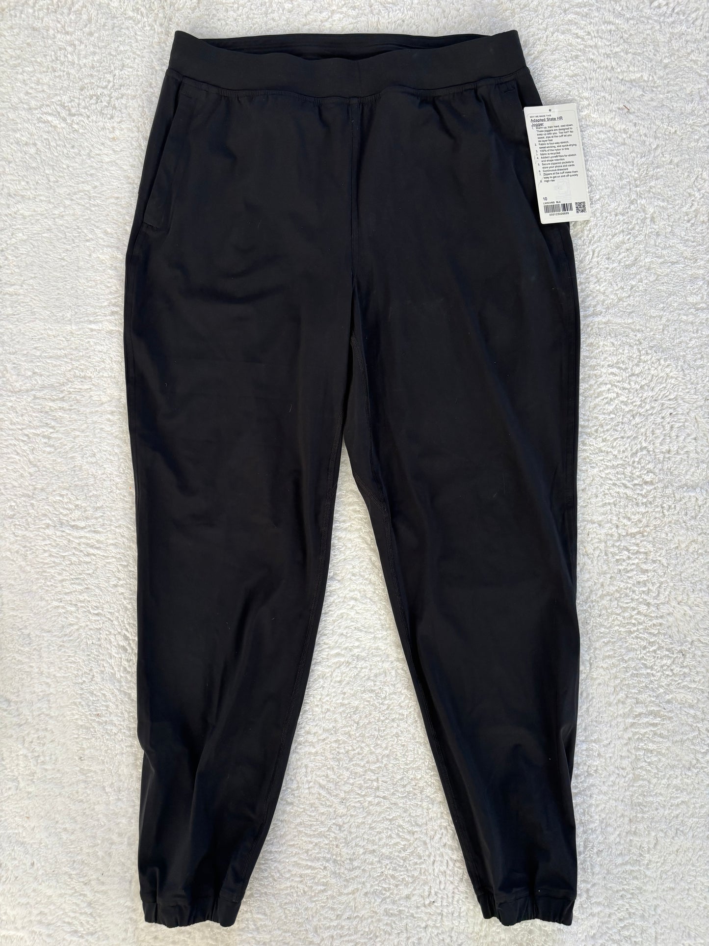 NWT Lululemon Adapted State High Rise Jogger Black | 10 (O117M17)