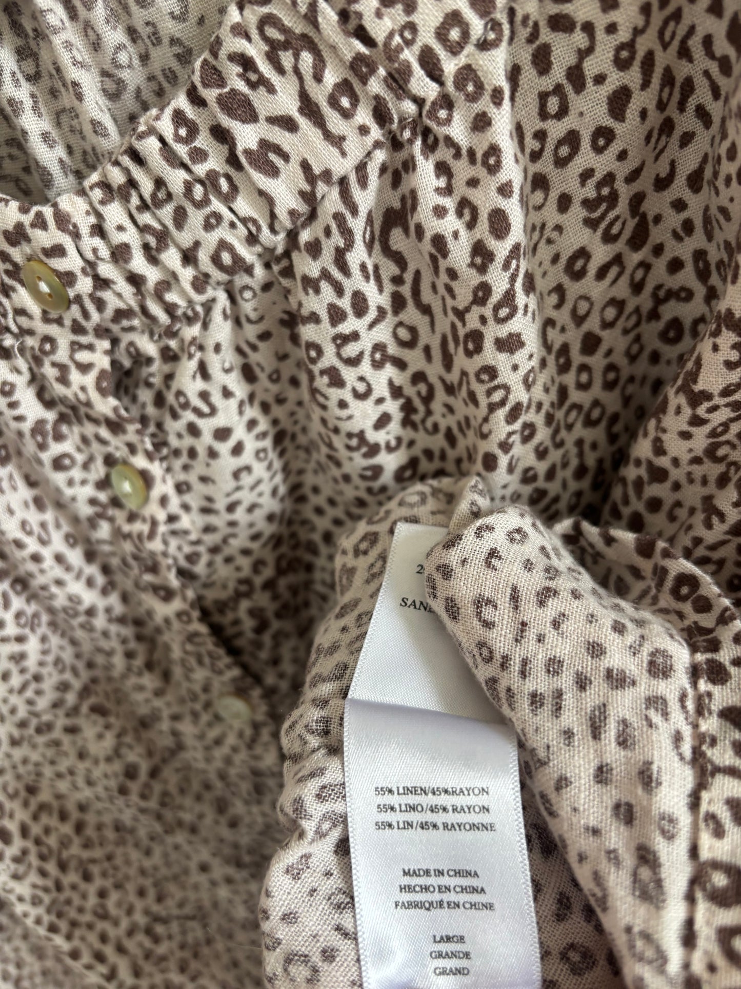 Rails Lola Cheetah Blouse | Large