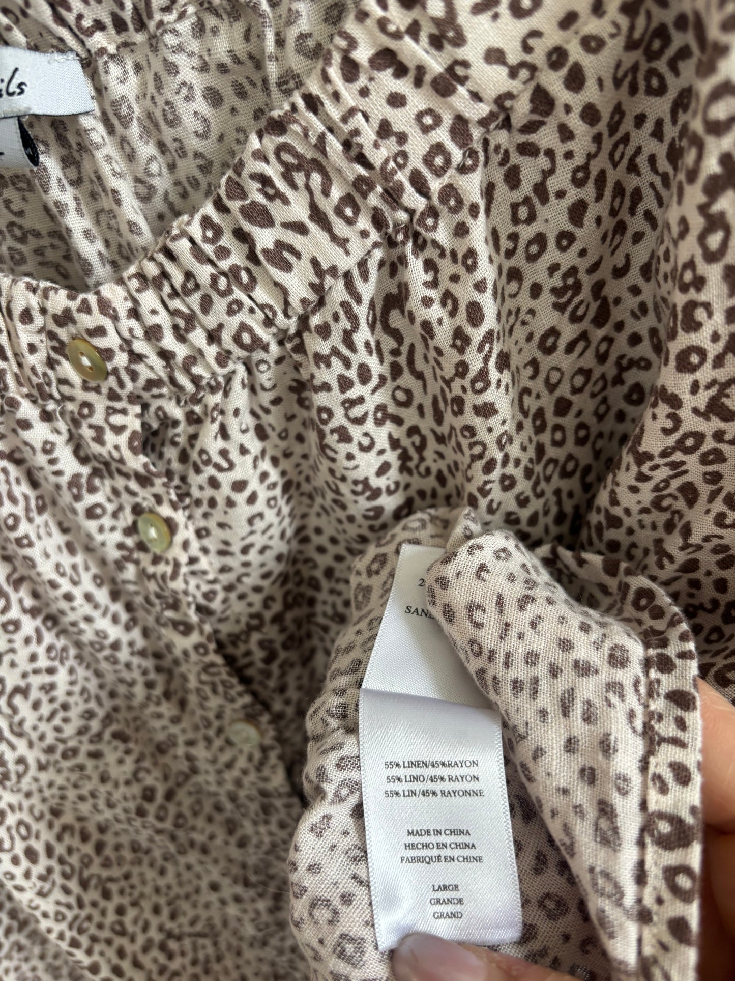 Rails Lola Cheetah Blouse | Large