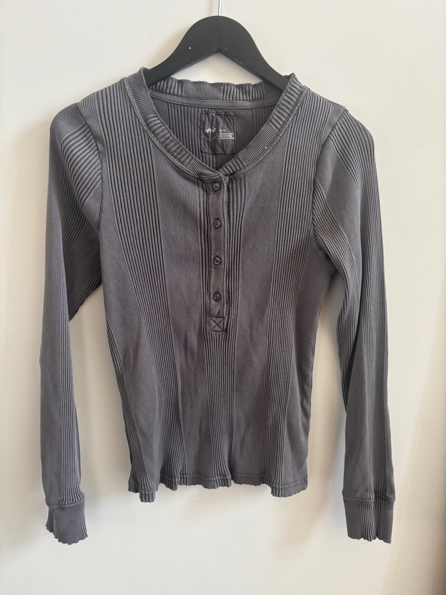 Aerie Road Trip Long Sleeve Henley T-Shirt | XL (O176W10)