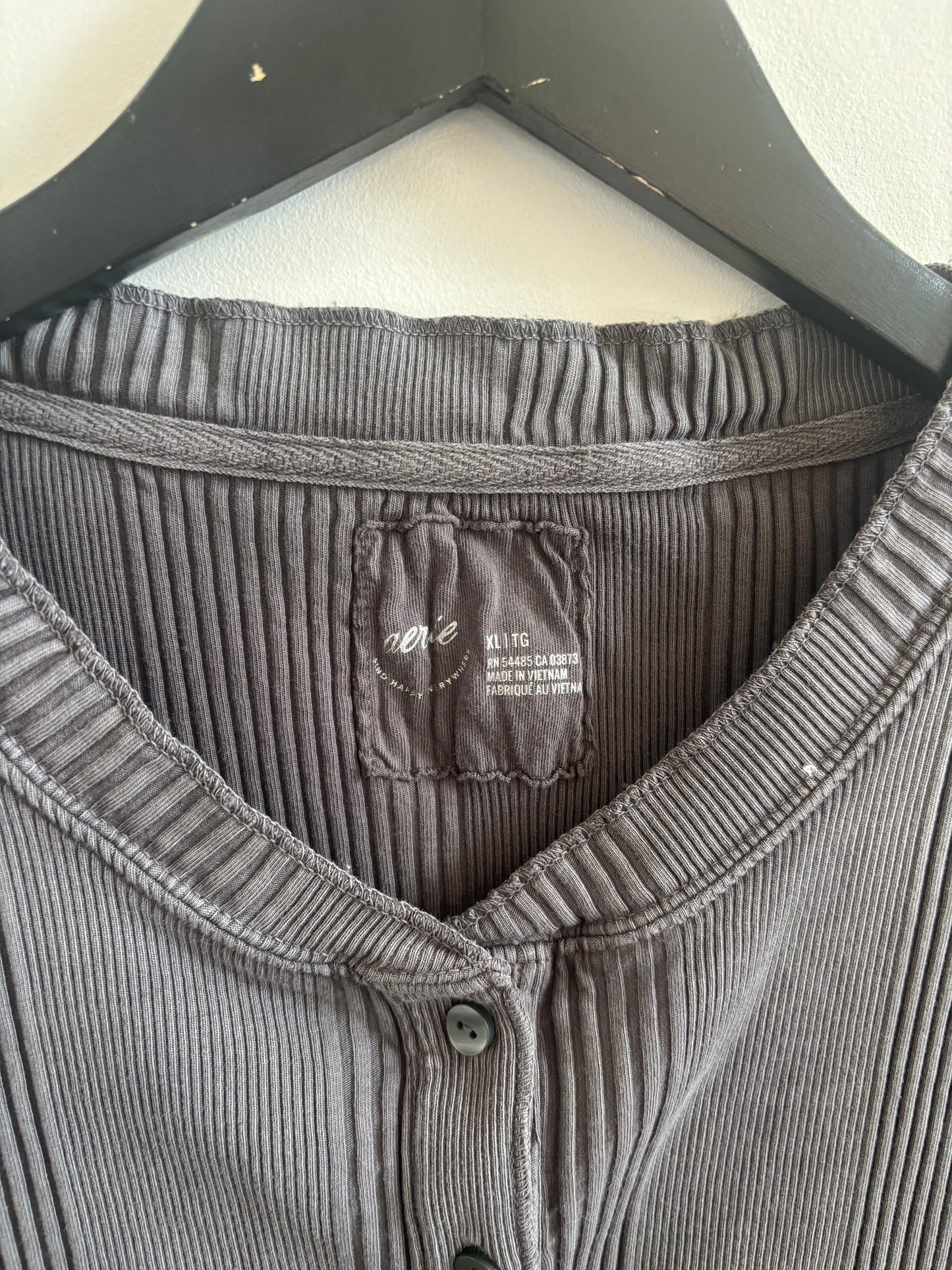 Aerie Road Trip Long Sleeve Henley T-Shirt | XL (O176W10)