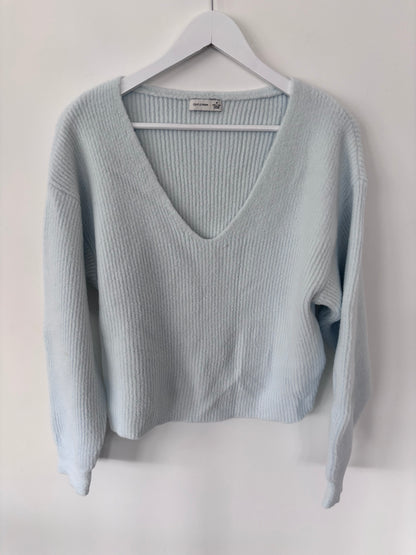 Gentle Fawn Soft Blue V-neck Sweater | Sz Medium
