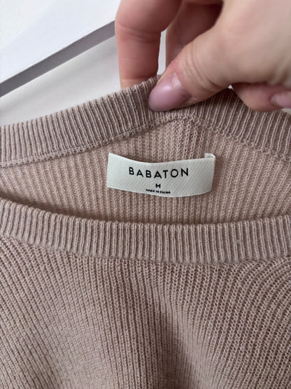 Aritzia Babaton Knit Cashmere Taupe Sweater | Sz Medium