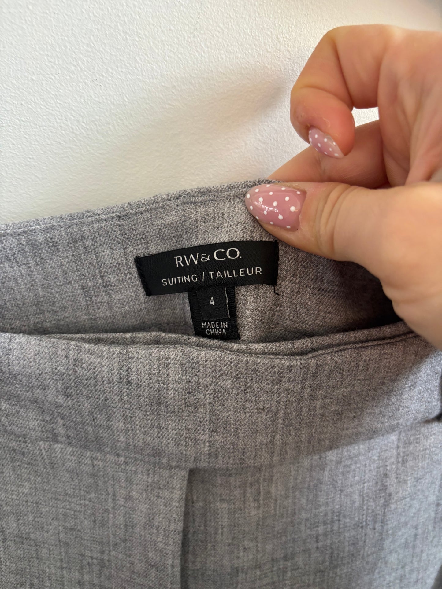 RW&Co Grey Suiting Pants | 4 (O178L4)