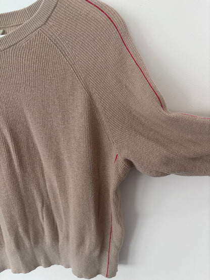 Aritzia Babaton Knit Cashmere Taupe Sweater | Sz Medium