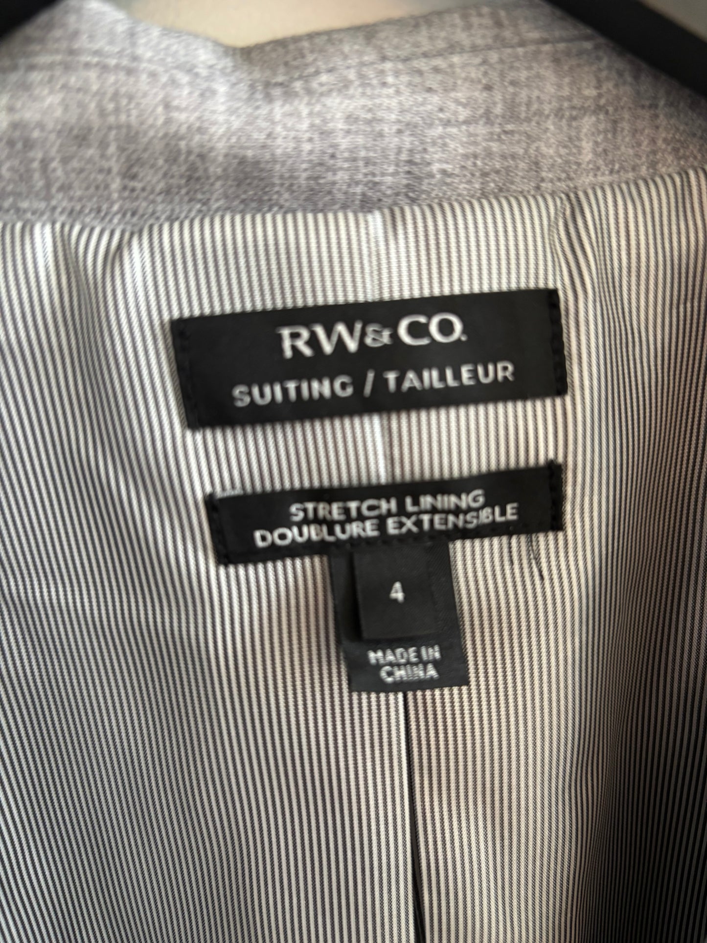 RW&Co Grey Suiting Blazer | 4 (O180L4)