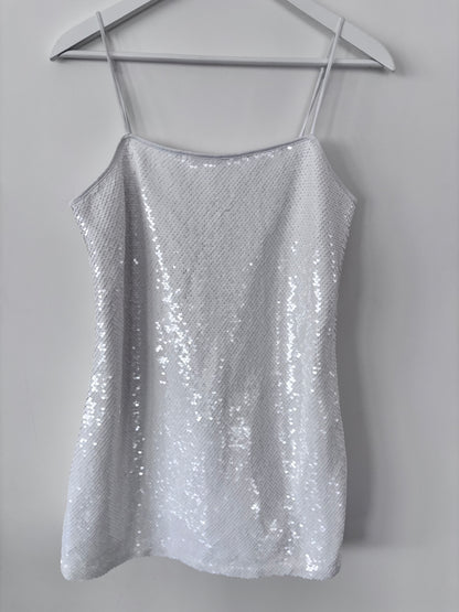 A&F White Sequins Mini Dress | Sz Medium