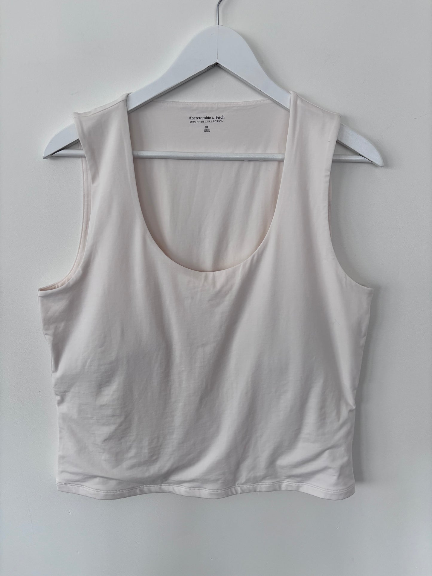 A&F Bra-Free Tank Top NWT Cream | Sz XL