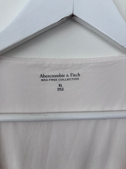 A&F Bra-Free Tank Top NWT Cream | Sz XL