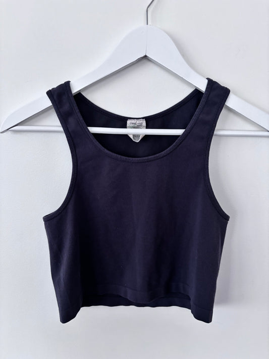 Bamboo One Size Crop in Dark Grey