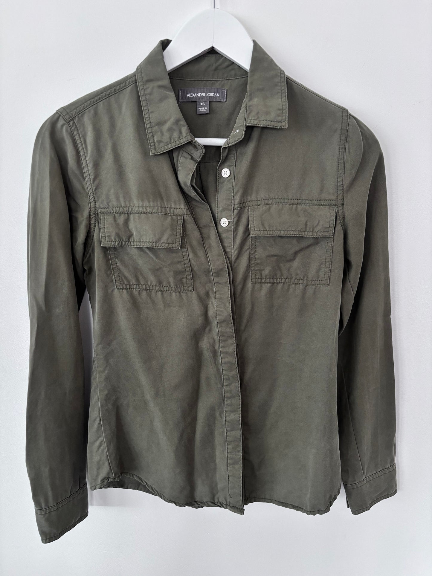 Alexander Jordan Green Button Down | Sz XS (oversized)