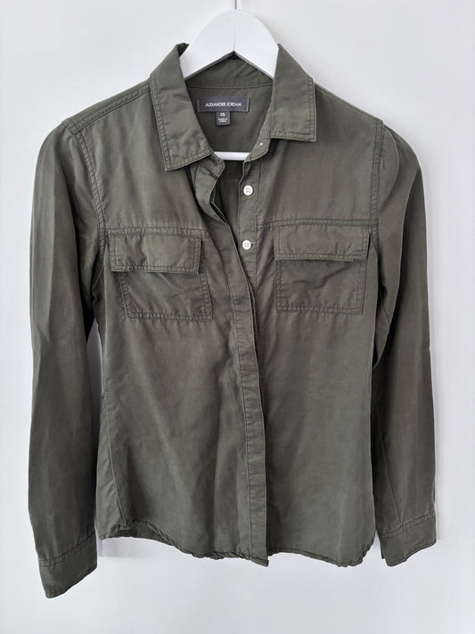 Alexander Jordan Green Button Down | Sz XS (oversized)