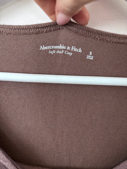 A&F Brown Soft & Cozy LS Bodysuit NWT | Sz Small