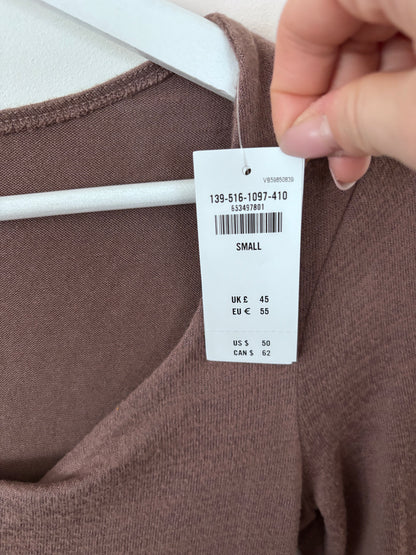 A&F Brown Soft & Cozy LS Bodysuit NWT | Sz Small