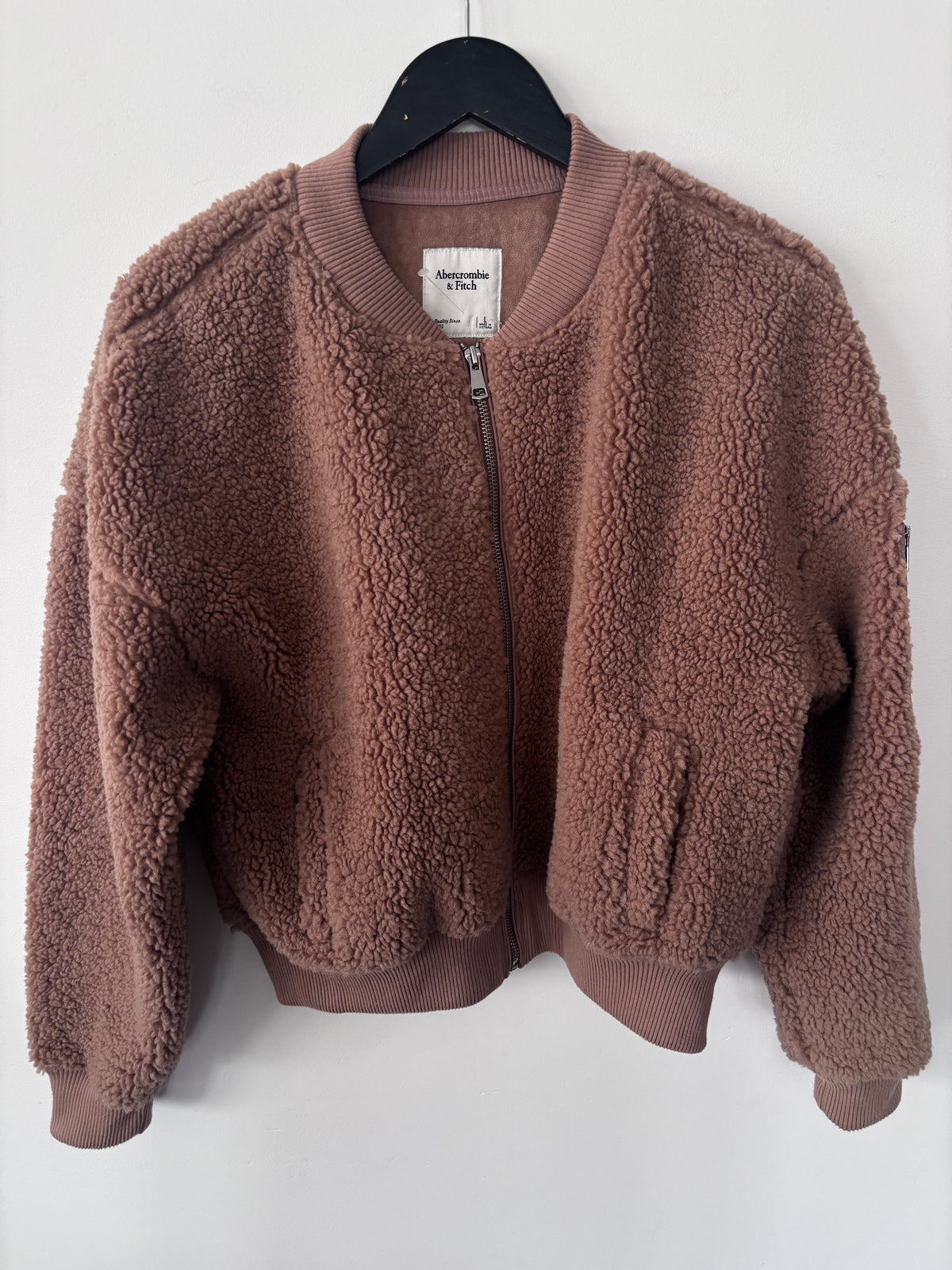 Abercrombie Fleece Teddy Bomber Jacket | Sz Large