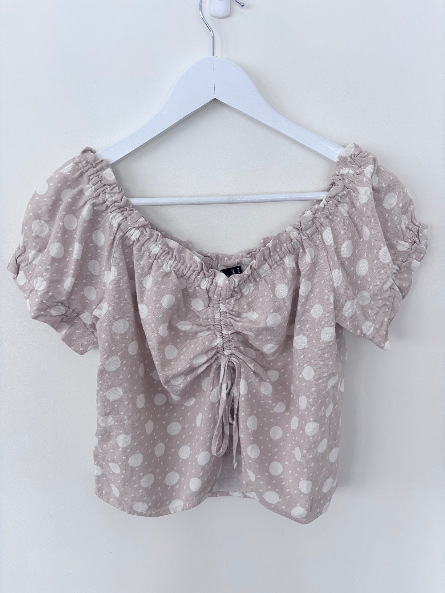 Vero Moda Linen Blend Ruffle Top | Sz Medium