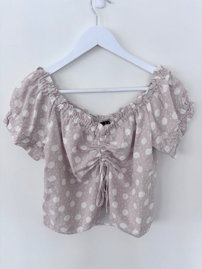 Vero Moda Linen Blend Ruffle Top | Sz Medium