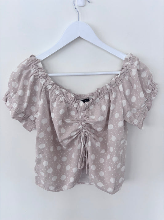 Vero Moda Linen Blend Ruffle Top | Sz Medium