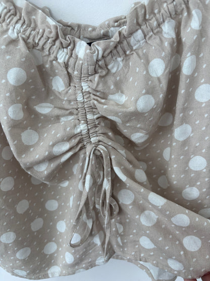 Vero Moda Linen Blend Ruffle Top | Sz Medium