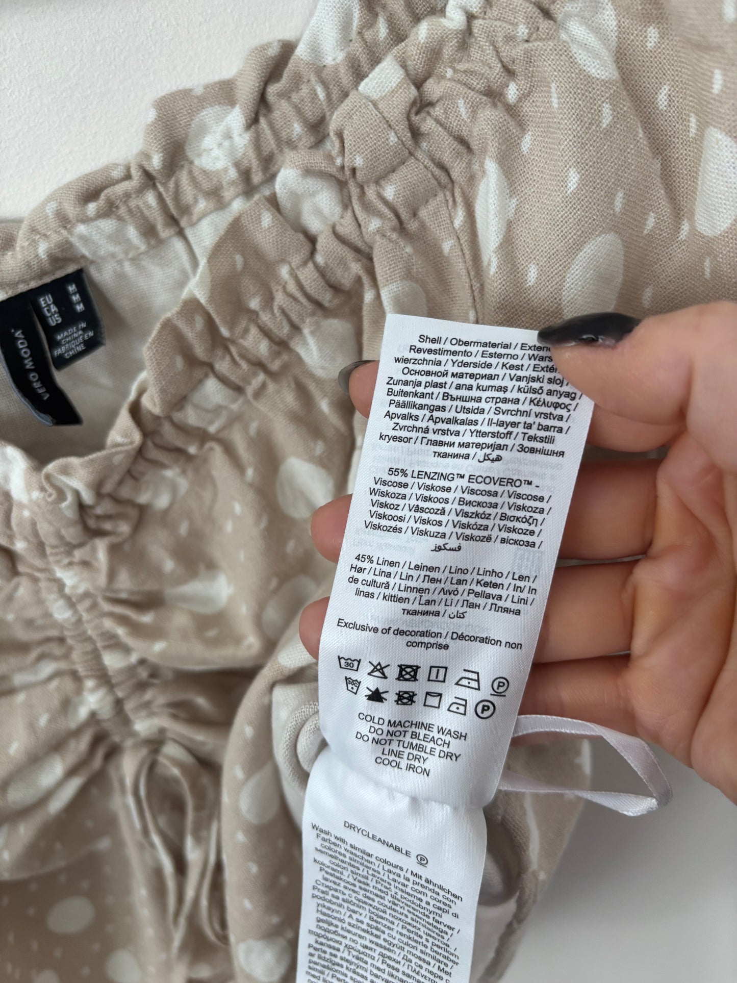 Vero Moda Linen Blend Ruffle Top | Sz Medium