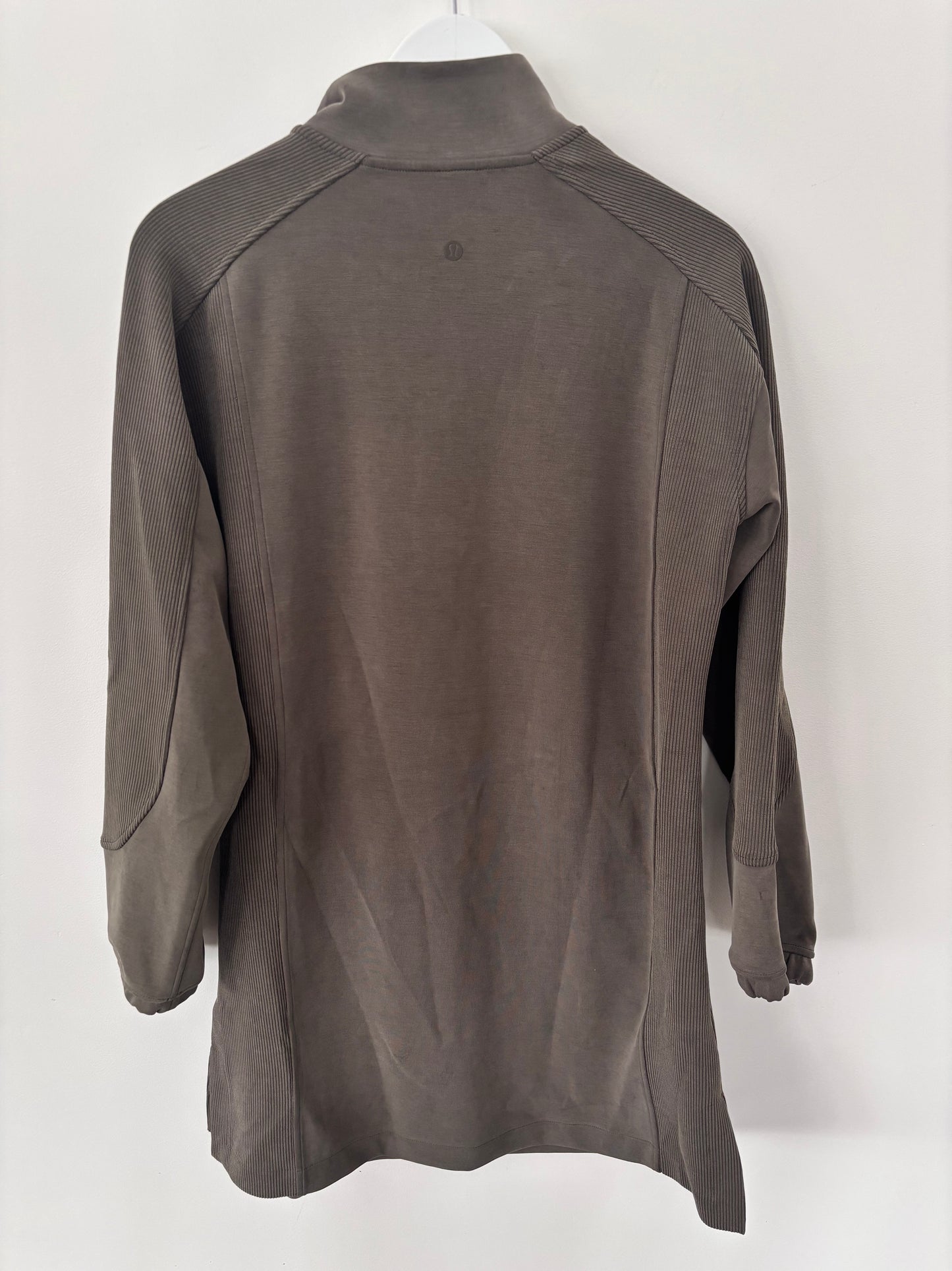 Lululemon Softstreme Half-Zip Mini Dress Olive Brown | Sz Medium