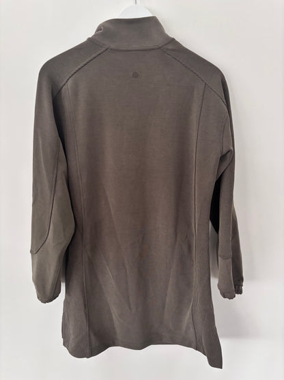 Lululemon Softstreme Half-Zip Mini Dress Olive Brown | Sz Medium