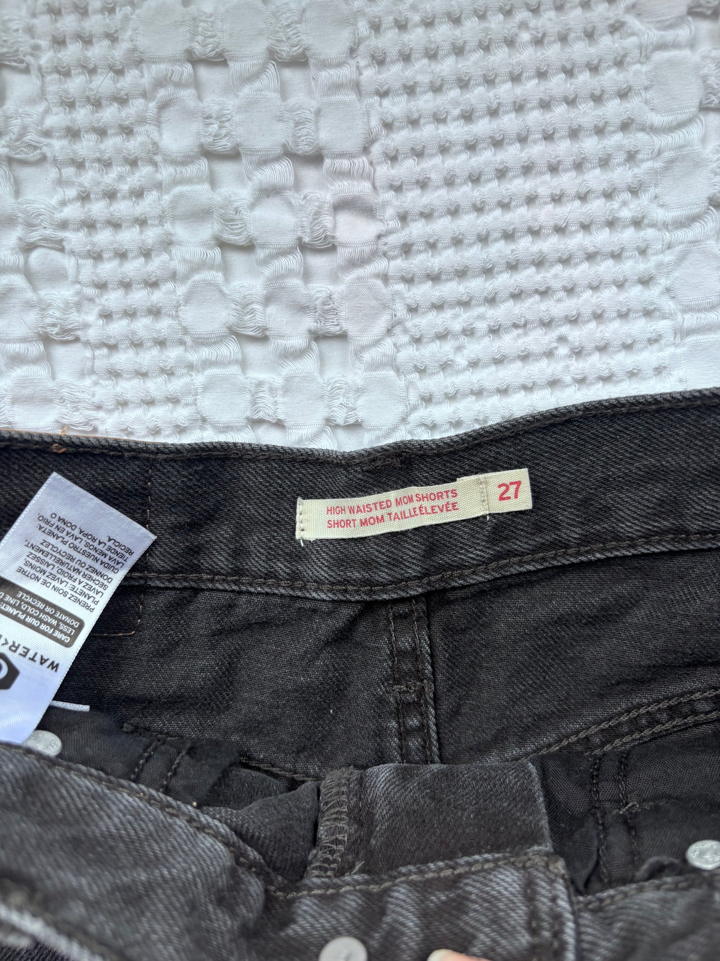 Levi's Black High Waist Mom Shorts | Sz 27