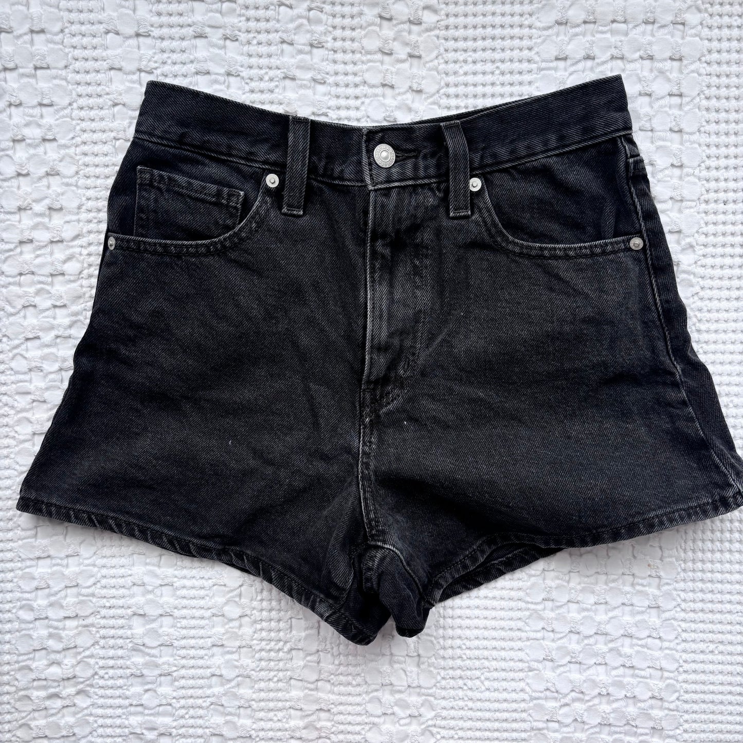Levi's Black High Waist Mom Shorts | Sz 27