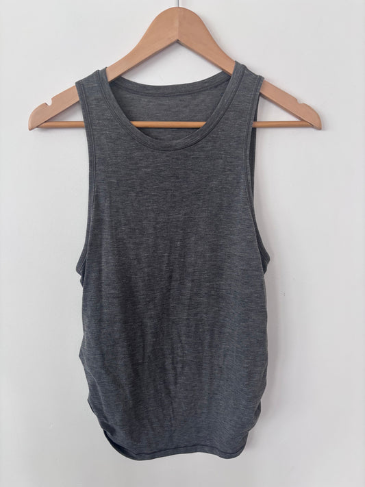 Lululemon Grey Muscle Tank with Ruched Sides | Sz 8/10
