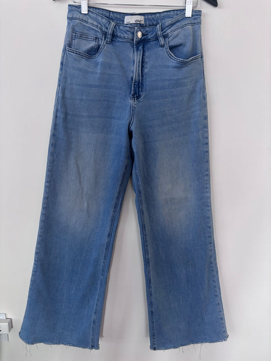 Vervet Wide Leg High Rise Comfort Stretch Denim | Sz 30 (Tough Love)(F61P3)