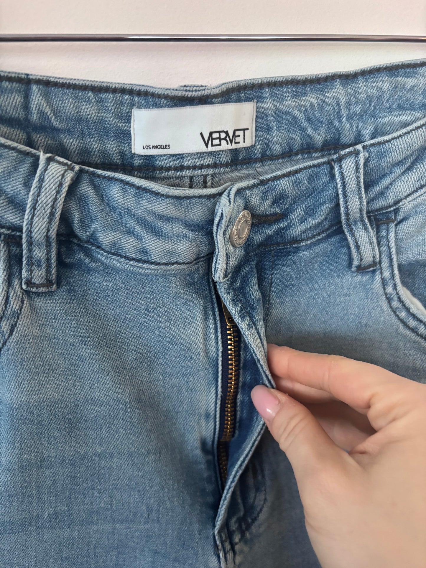 Vervet Wide Leg High Rise Comfort Stretch Denim | Sz 30 (Tough Love)(F61P3)