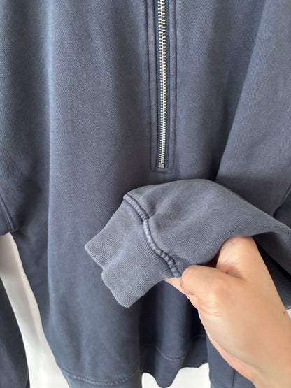 Gap Fleece 1/2 Zip Pullover in Navy | Sz Small (oversized)