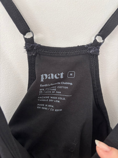 Pact Black Tank Lounge Romper | Sz Medium