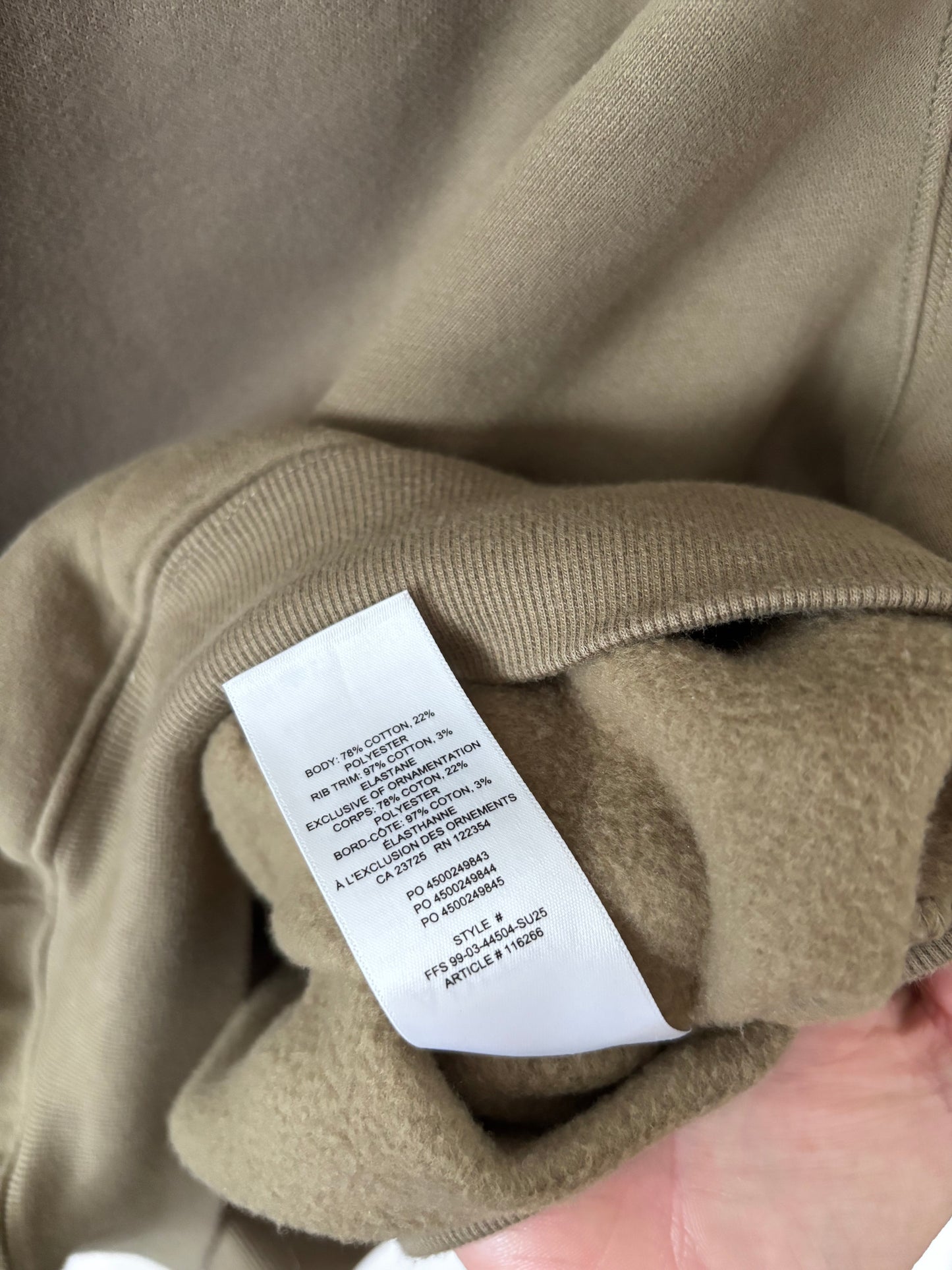 Aritzia Mega Fit Sweatfleece Hoodie Olive Green | Sz Small