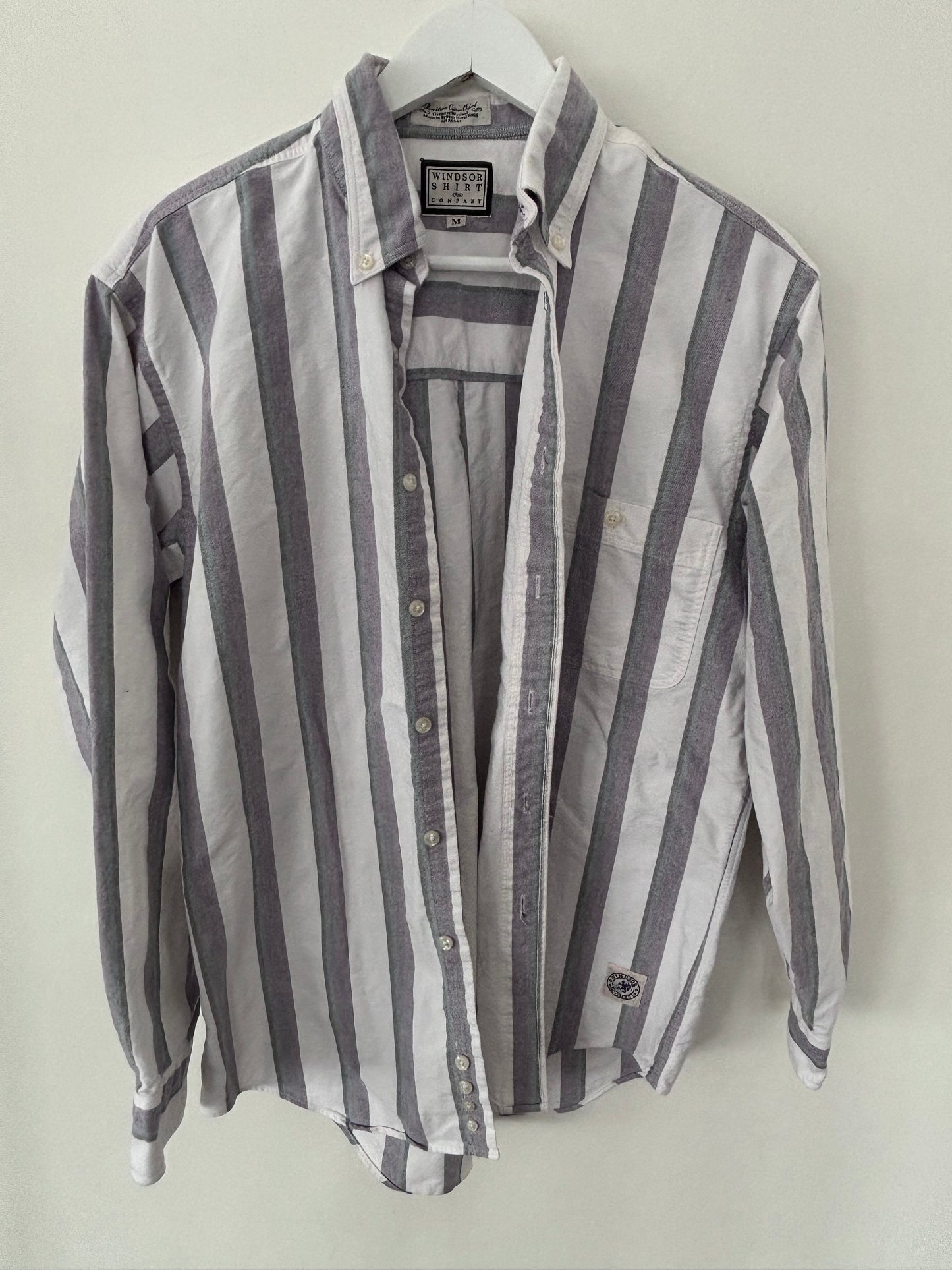 Windsor Striped Cotton Button Up | Sz Medium (fits large)