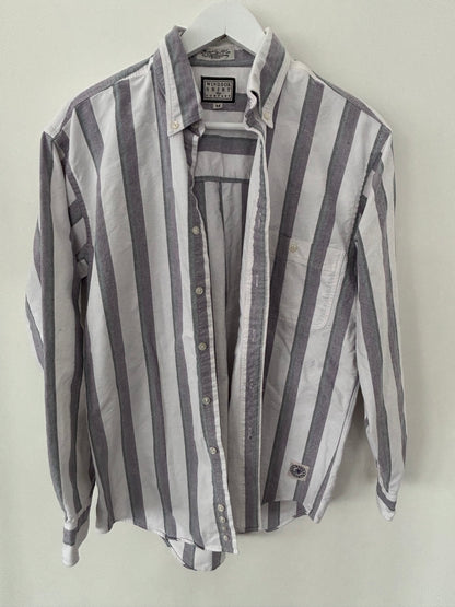 Windsor Striped Cotton Button Up | Sz Medium (fits large)