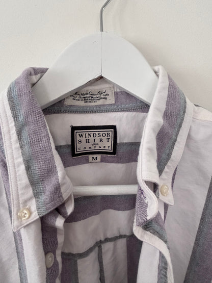 Windsor Striped Cotton Button Up | Sz Medium (fits large)