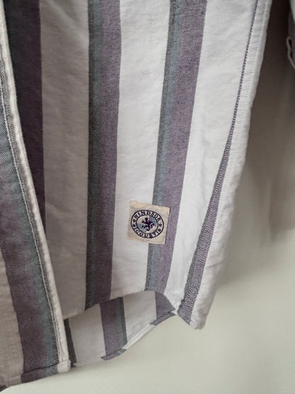 Windsor Striped Cotton Button Up | Sz Medium (fits large)