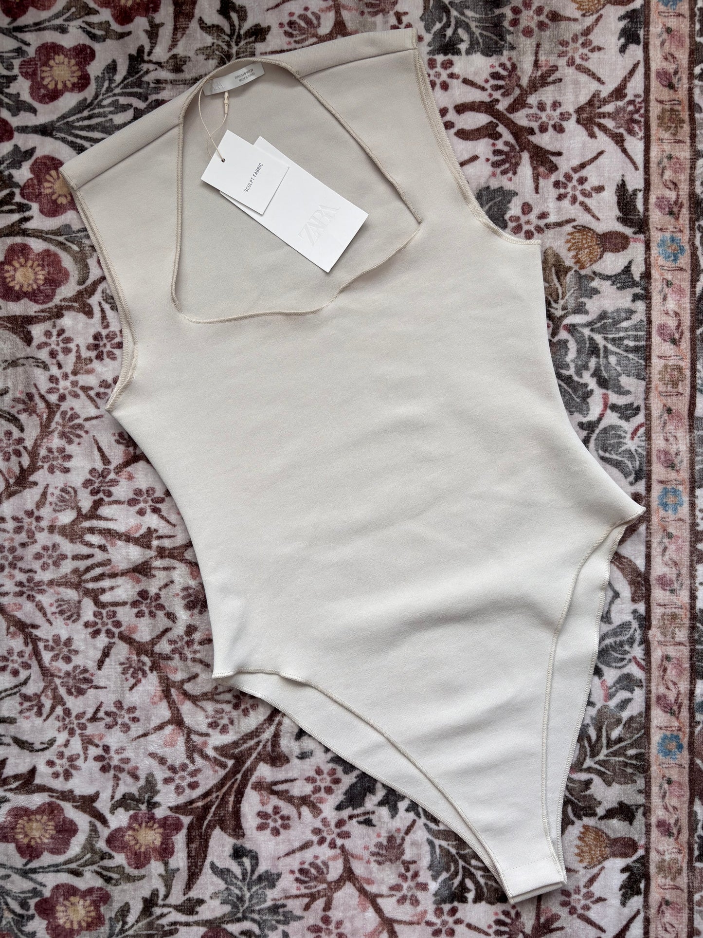 Zara Stretch Square Neck Bodysuit NWT | Sz Medium