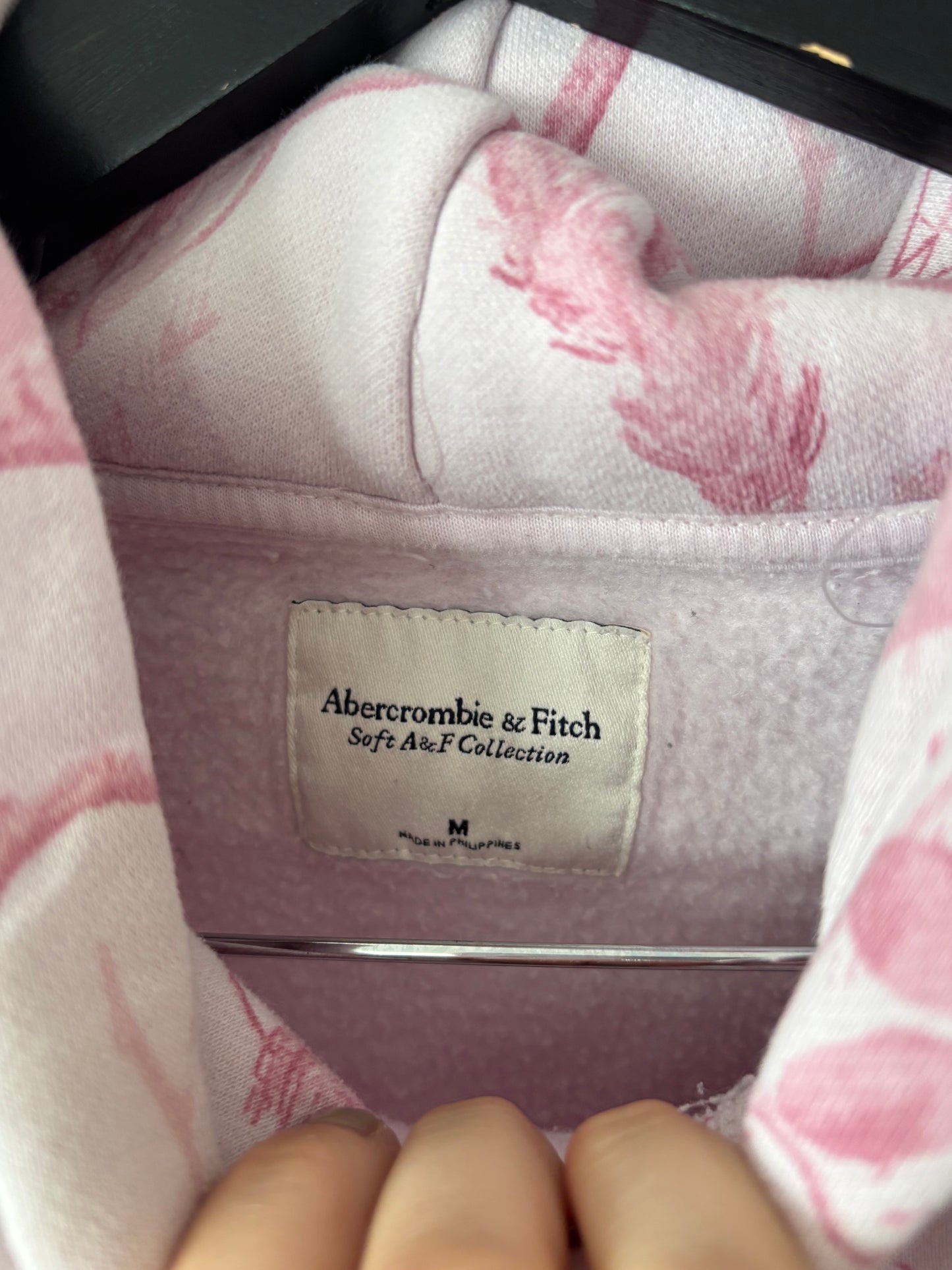 A&F Soft Collection Sunday Hoodie Pink Camo | Sz Medium