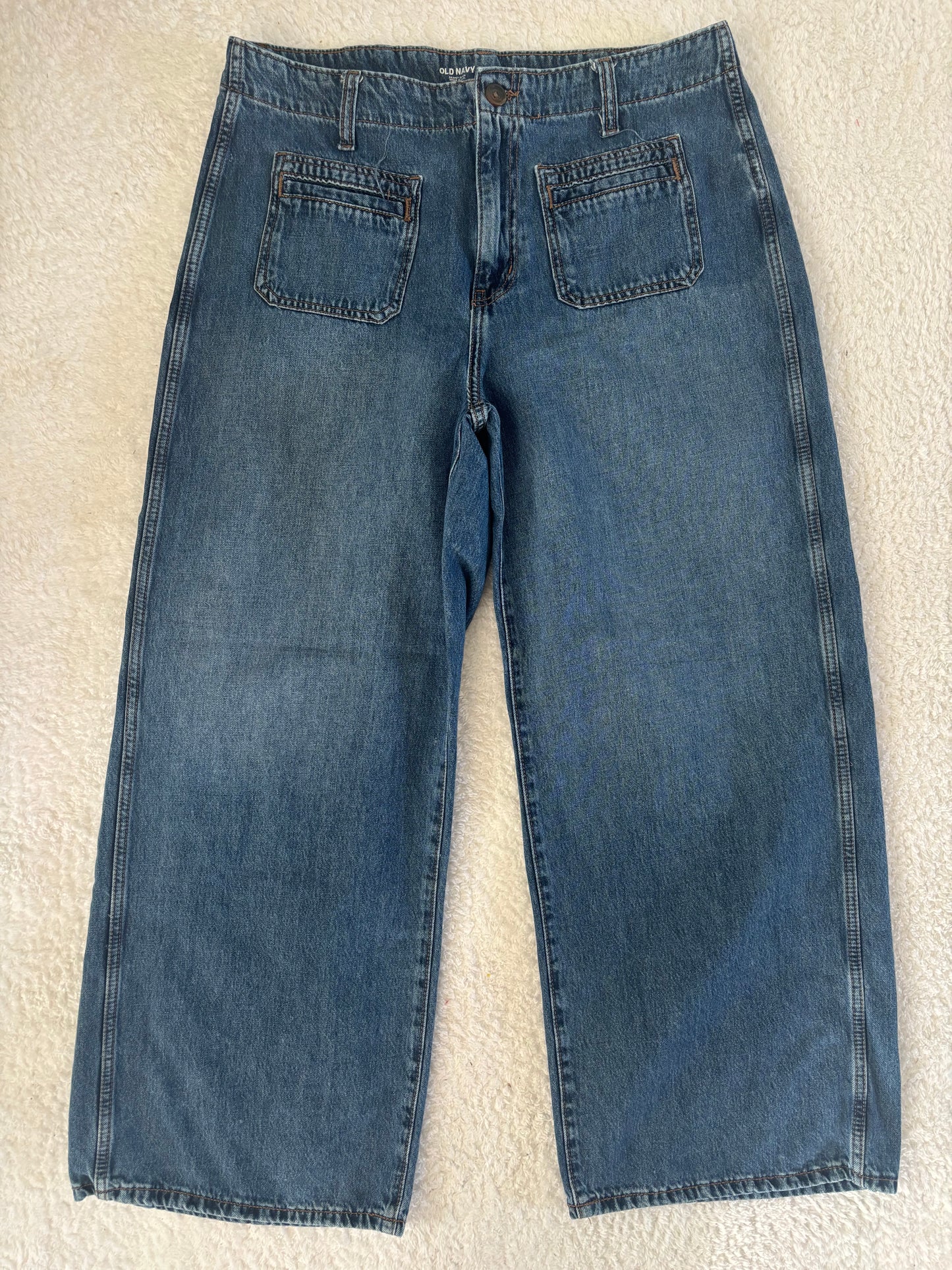 Old Navy HR Baggy Wide Leg / Pocket Jeans | Sz 14 (N05N18)