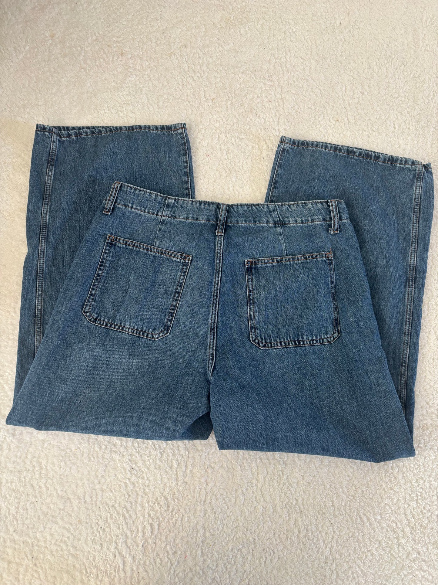 Old Navy HR Baggy Wide Leg / Pocket Jeans | Sz 14 (N05N18)