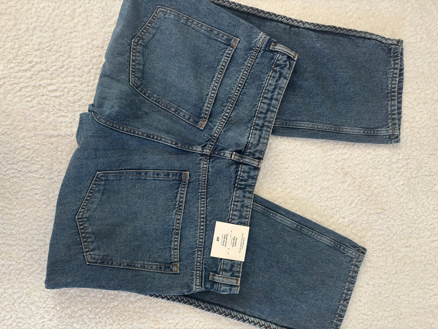 H&M Straight HR Braided Cropped Jeans | Sz 16 NWT (N04N18)