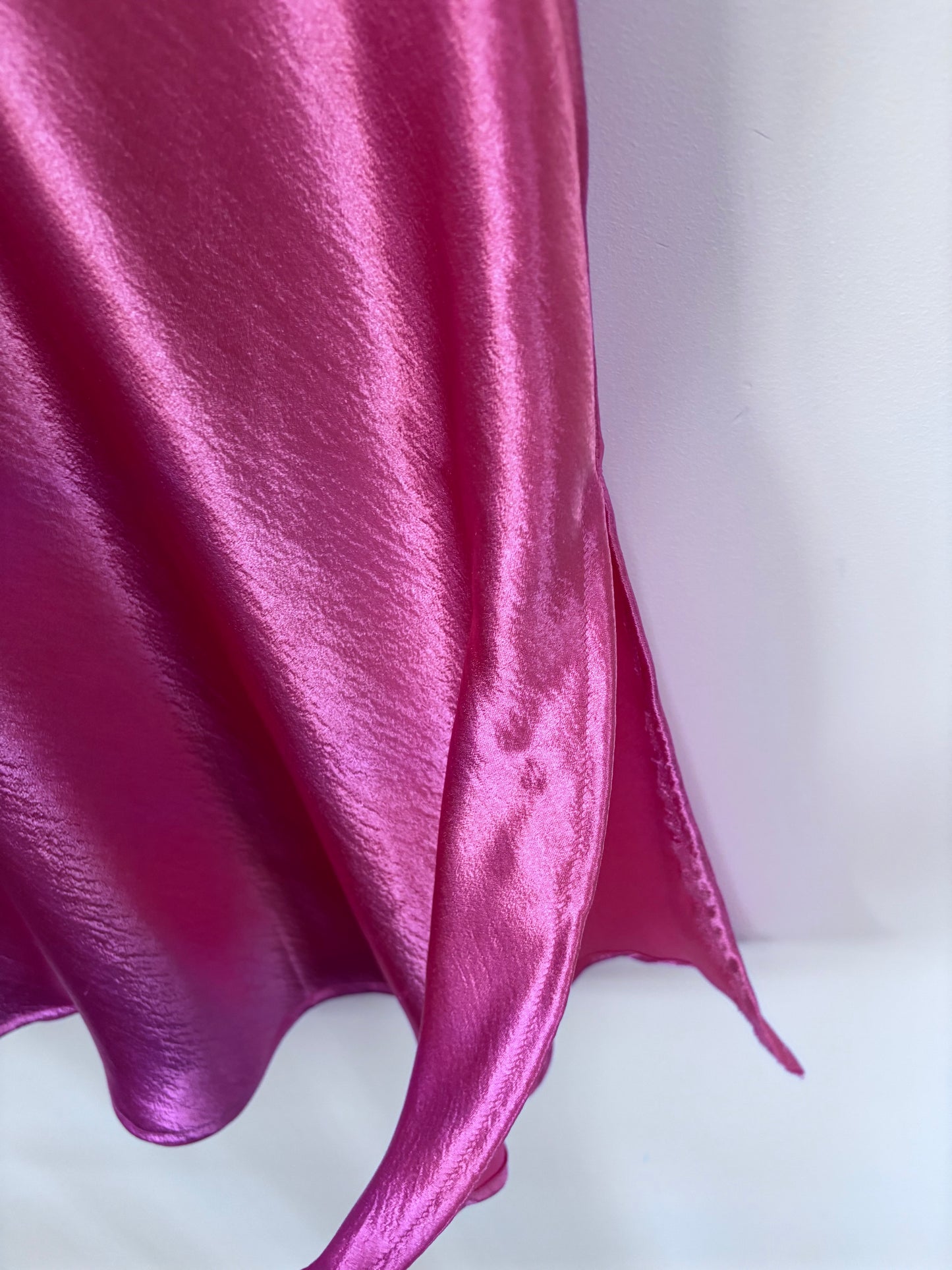 La Miel Pink Satin Skirt | Medium