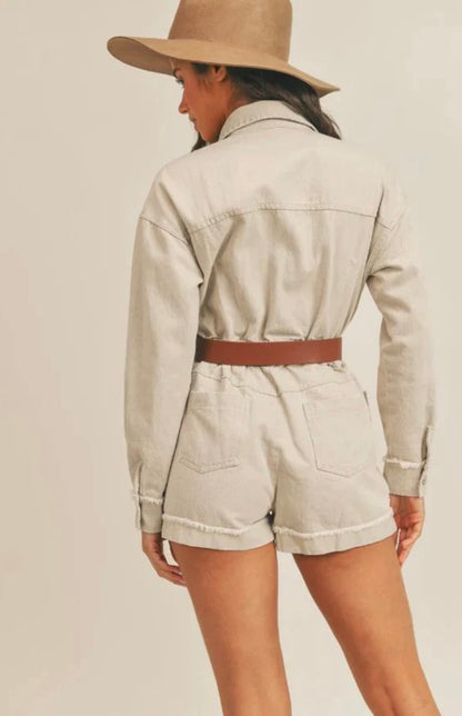 Sadie & Sage Denim Romper | Large